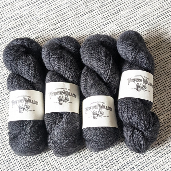 Twisted Willow Other - 4 Skeins Twisted Willow Cobblestone Fingering Weight Wool Yarn in Wrought Iron